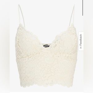 Express Allover Lace Cropped Cami